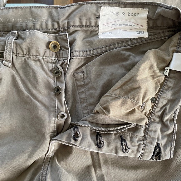 rag & bone Distressed RB 15X Tailored Workwear Pants - Picture 7 of 9